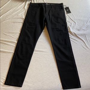 7forallMankind Black Paxtyn skinny jeans. Size 32.